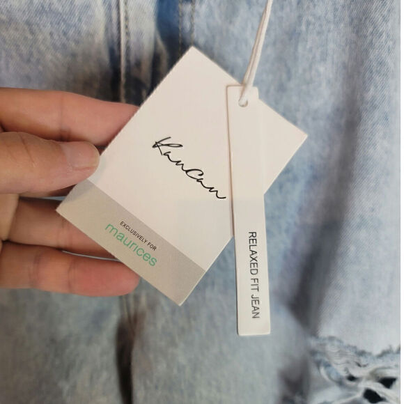 KANCAN HIGH RISE DISTRESSED BOYFRIEND LIGHT WASH JEANS, SZ 31x28 - Picture 4 of 15